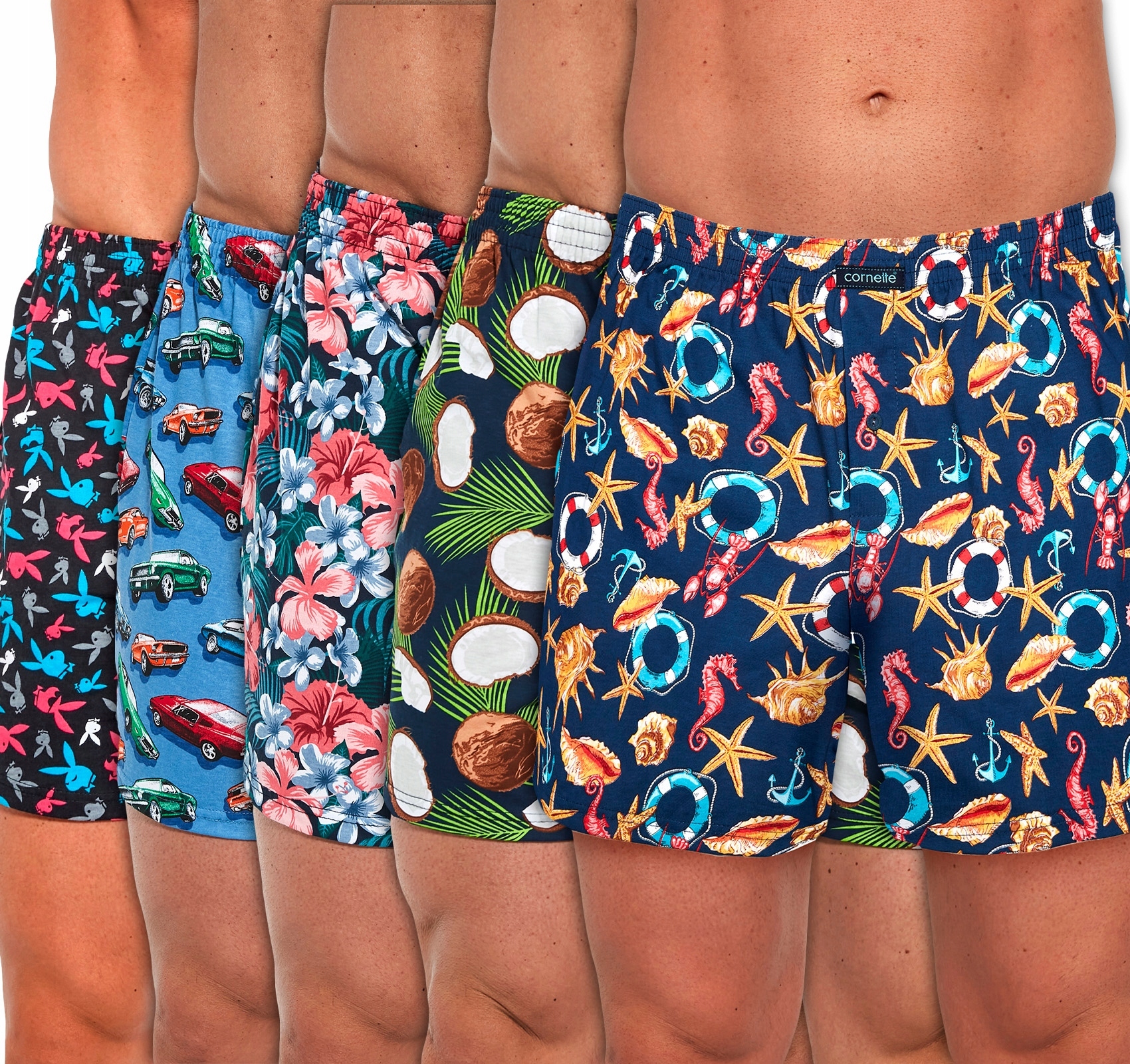 Pánské volné Boxerky Cornette Classic 5 ks XXL