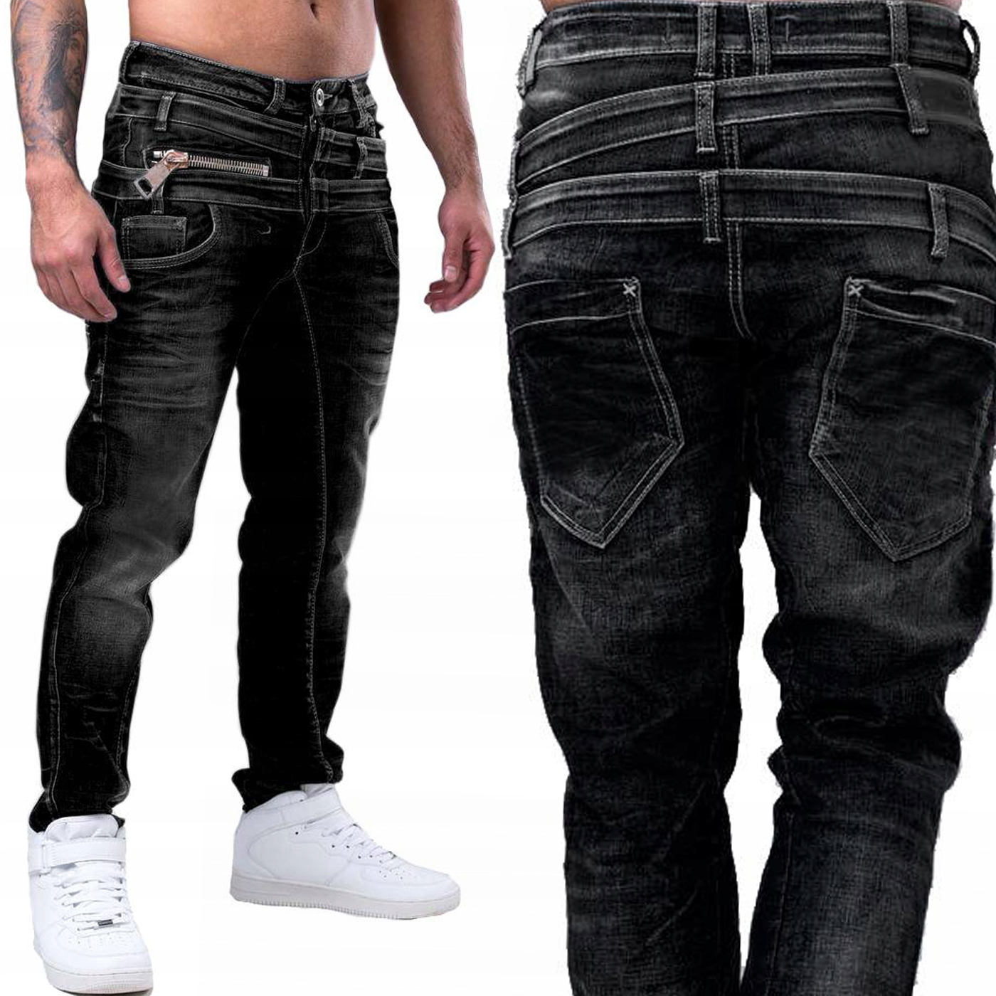 Kalhoty Cipo Baxx Džíny Přetíratelné Zip