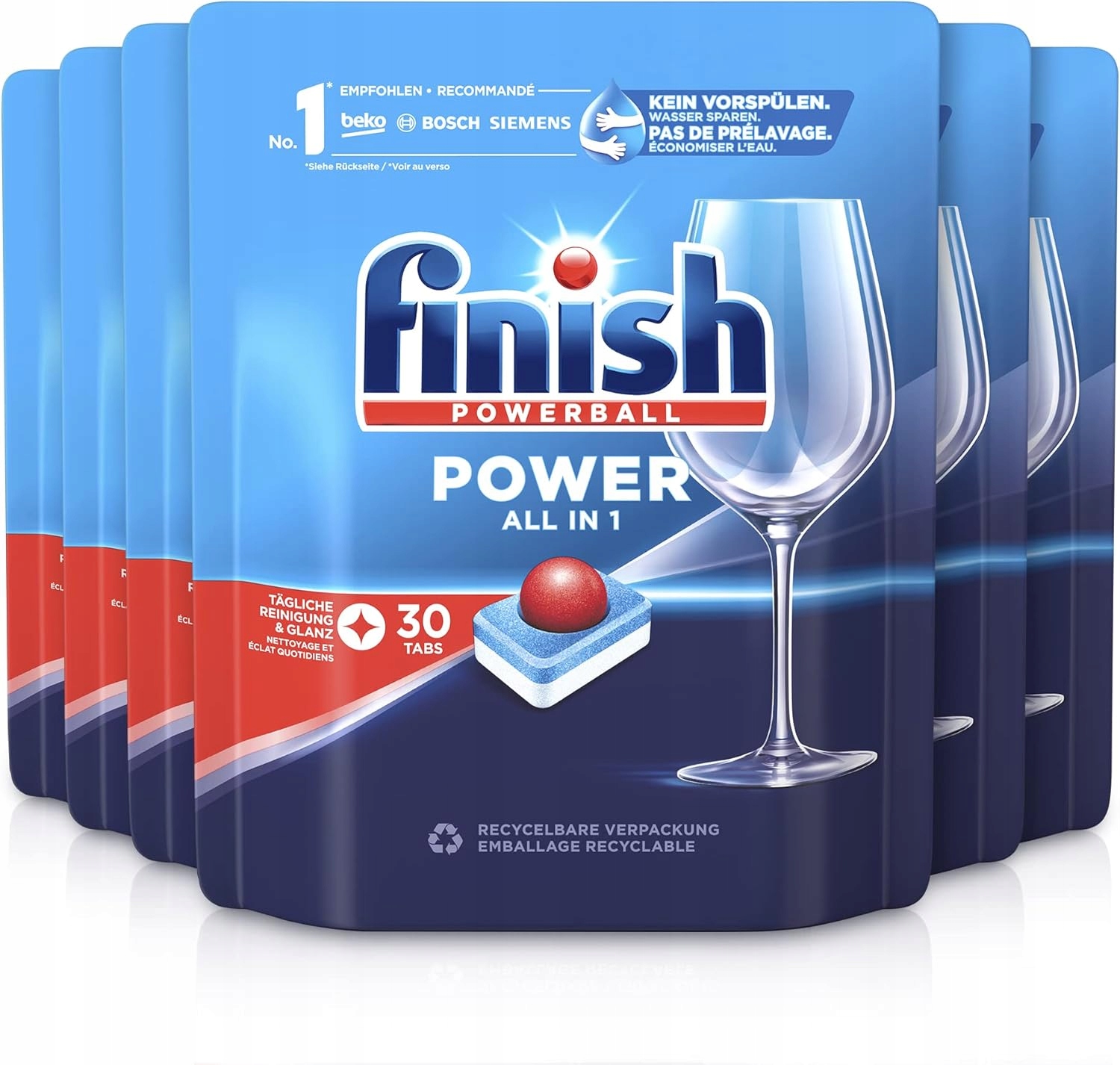 Finish Power All in 1 Tablety do myčky 6x30ks (180ks)