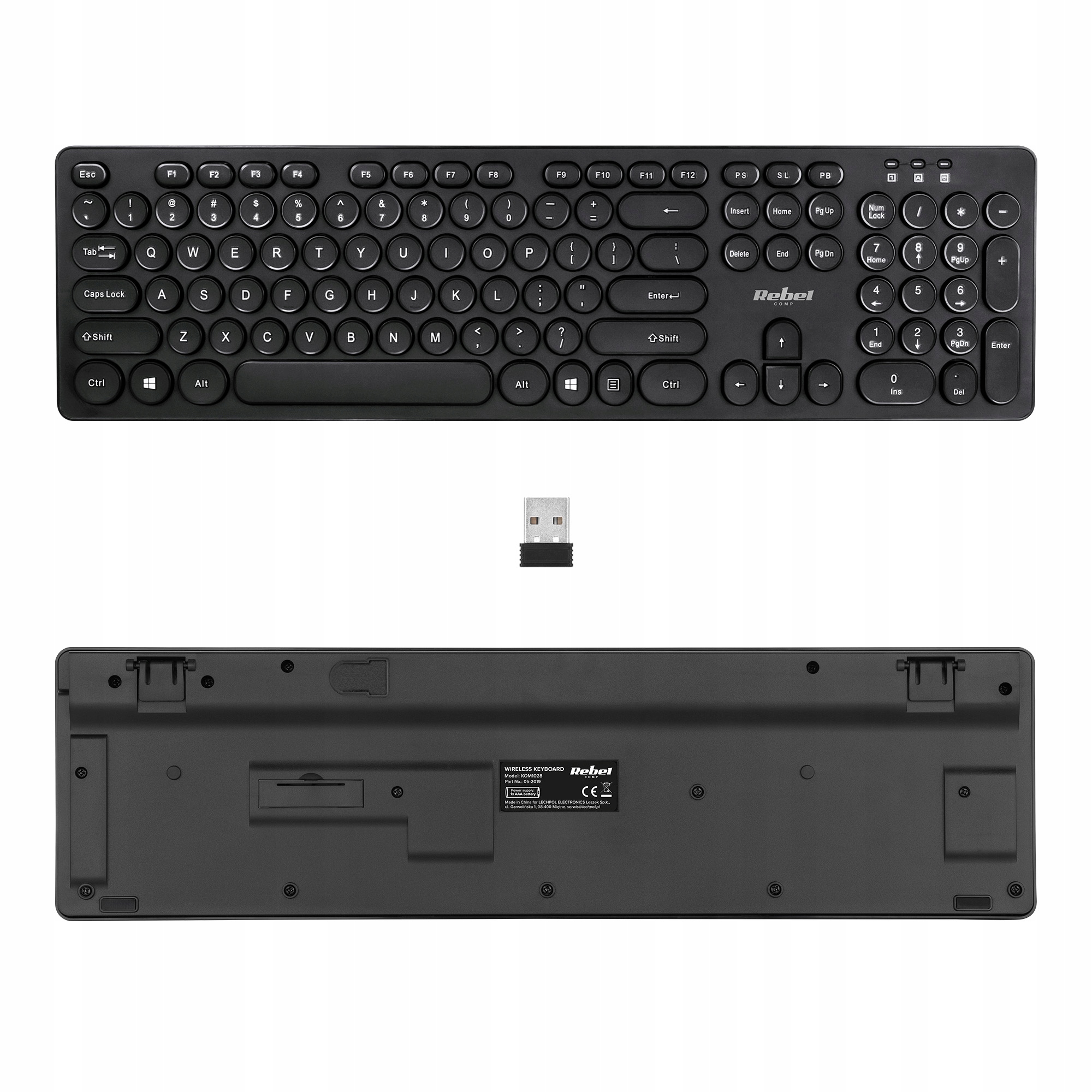 Klawiatura bezprzewodowa WK100 Rebel Electronics
