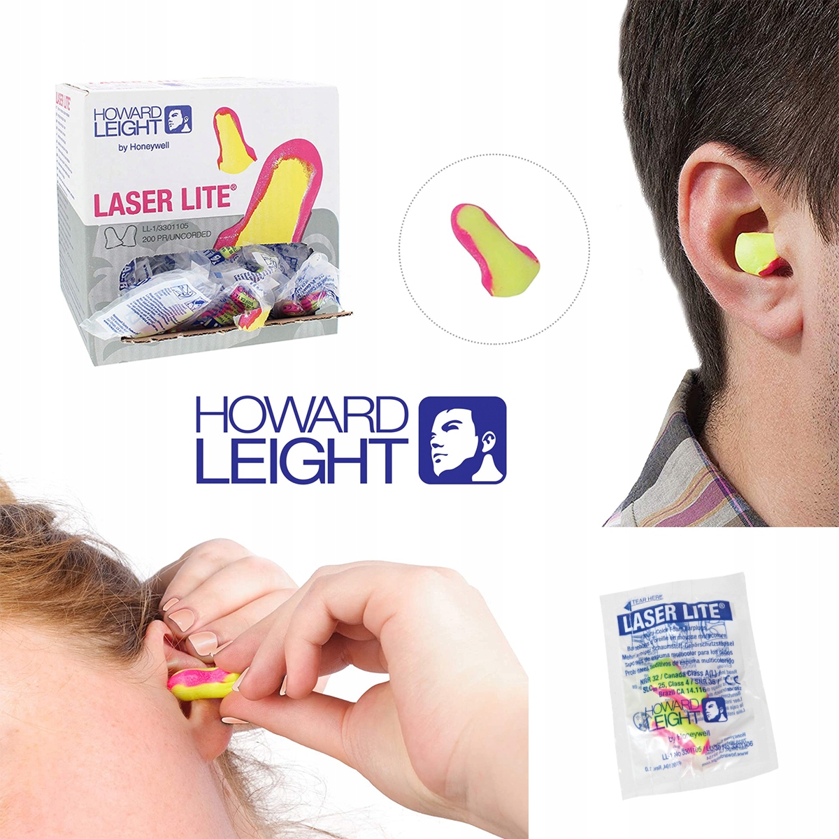 ZATYCZKI STOPERY DO USZU LASER LITE USA 50 PAR Liczba sztuk w ofercie 100 szt.