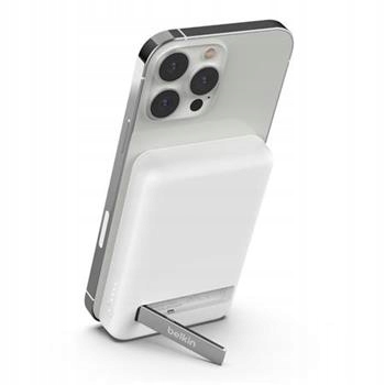 Belkin Magnetická Bezdrátová PowerBanka (MagSafe) se stojánkem, 5000mAh, bí