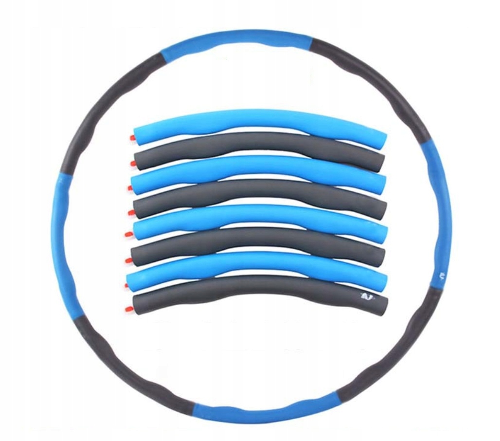 PIANKOWE Składane Hula Hop MASAŻ Odchudzający NIEBIESKI