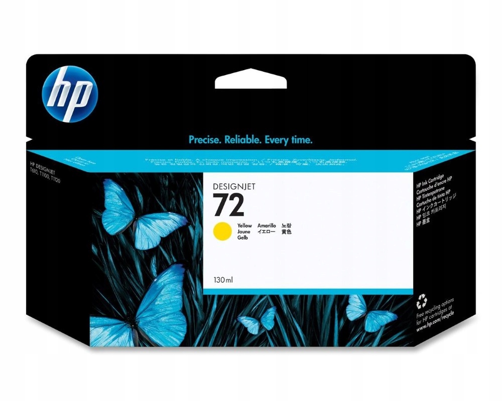 Hp (72) Yellow ink. náplň pro Dj T1100, 130ml, C9373A originál