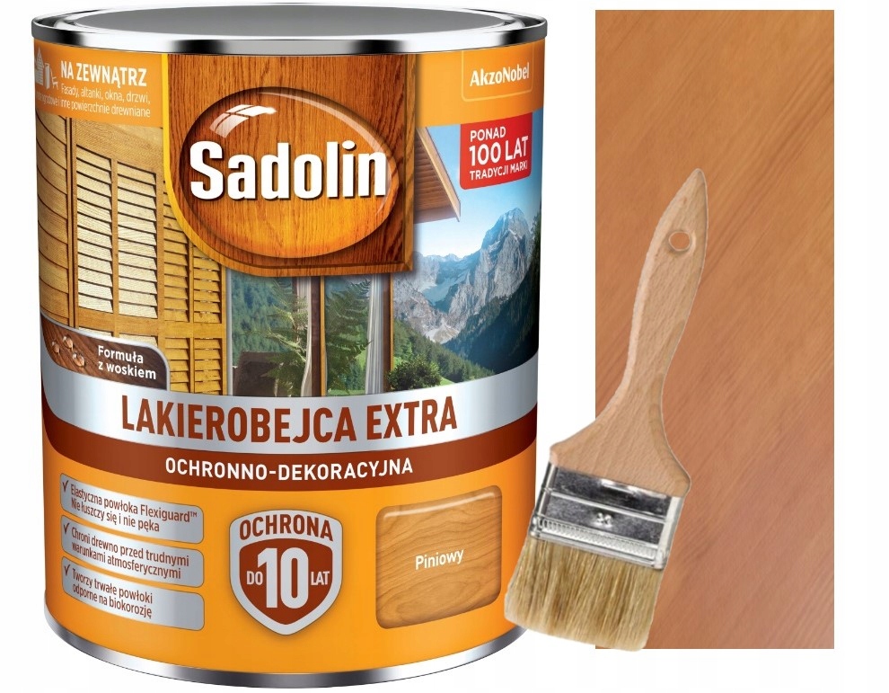 

Sadolin Extra Lakierobejca 5L Piniowy +pędzel 50MM