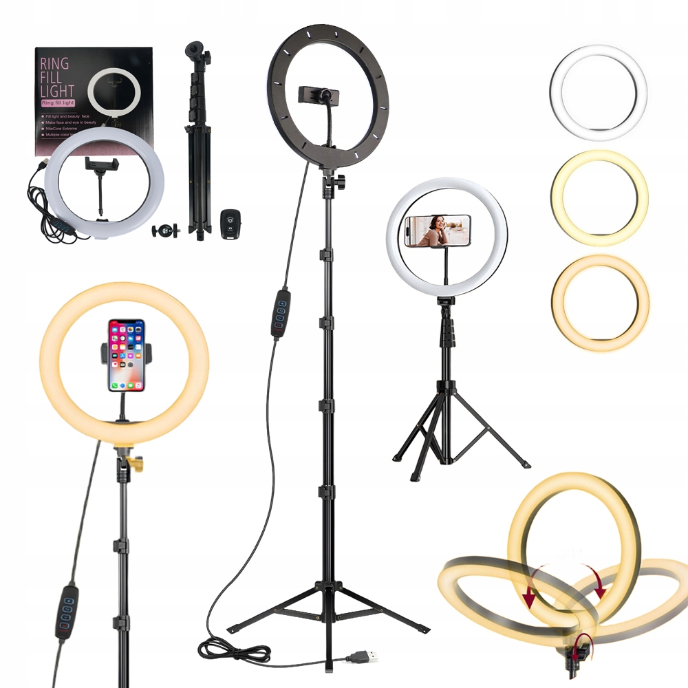 kruhová lampa Led Ring 10 úrovní Pilot Stativ 190 cm Make-up YouTube