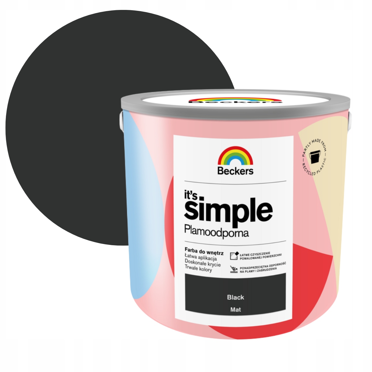 Beckers It'S Simple 2,5L Black Farba Plamoodporna Do Ścian