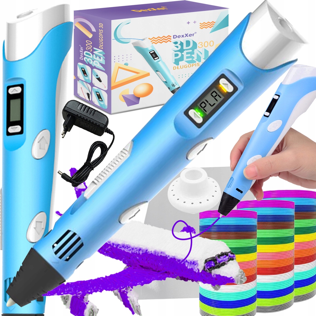 

Długopis Drukarka 3D Pen +wzory +wkłady 300 Metrów