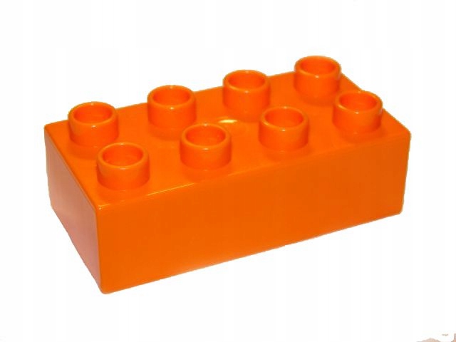 

Ts Nowe Lego Duplo klocek prosty 2x4 pomarańcz