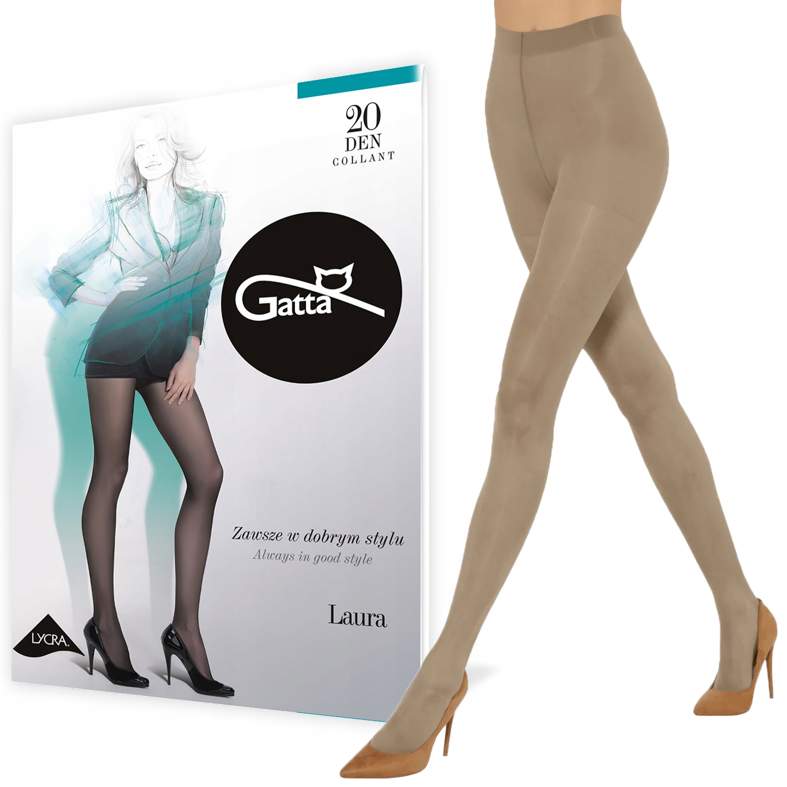 

Rajstopy Gatta Laura 20 den lycra, Latte 4-L