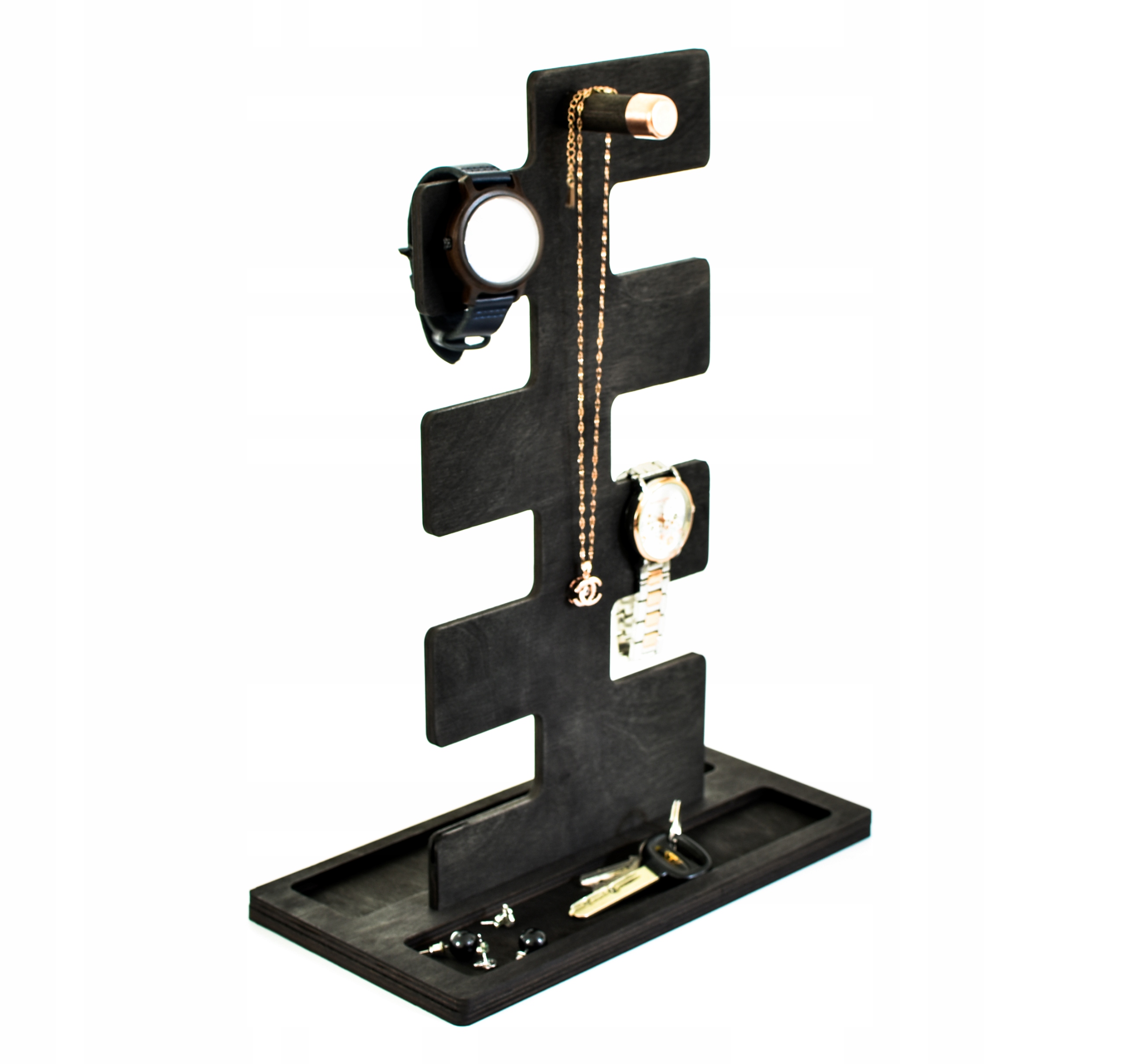 Dřevěný stojan na hodinky stojan na šperky stojan na dřevo akcesoria