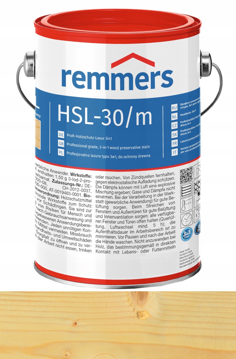 Remmers HSL-31 lazura na dřevo Hk-Lasur 0,75L bezbarvá