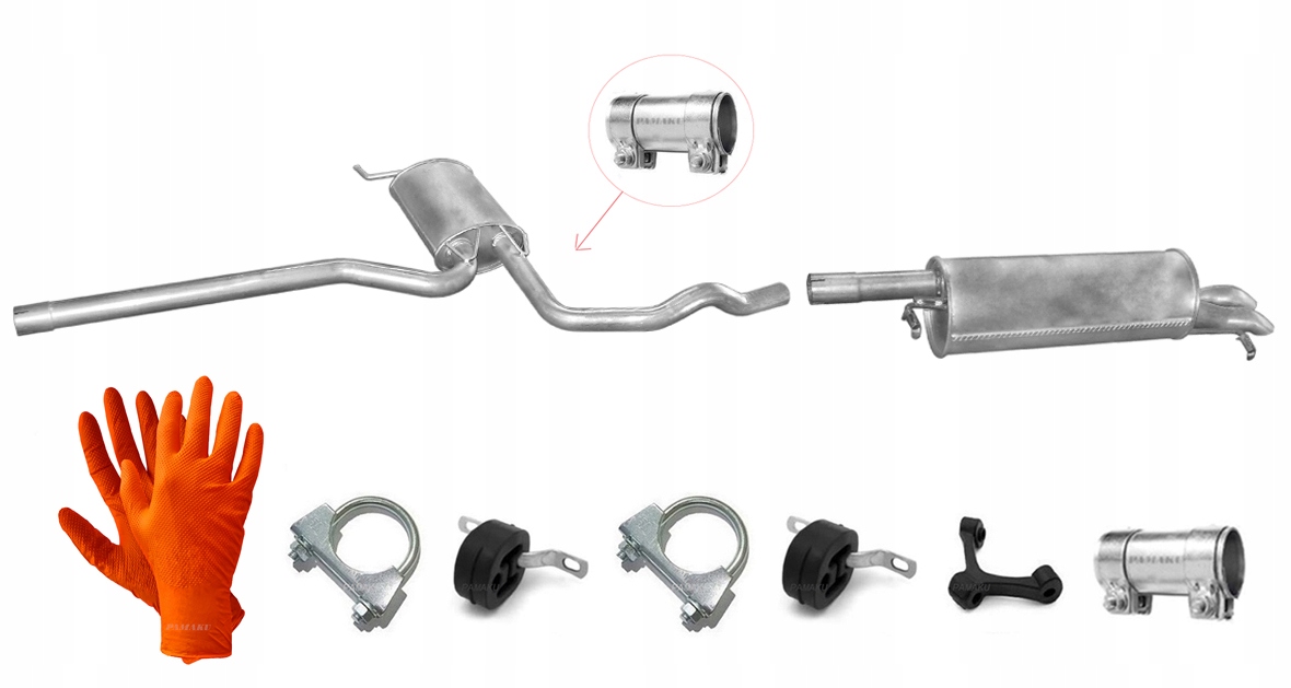 VW PASSAT B5 1.9 TDi 95-00 TŁUMIK ŚRODKOWY KOŃCOWY