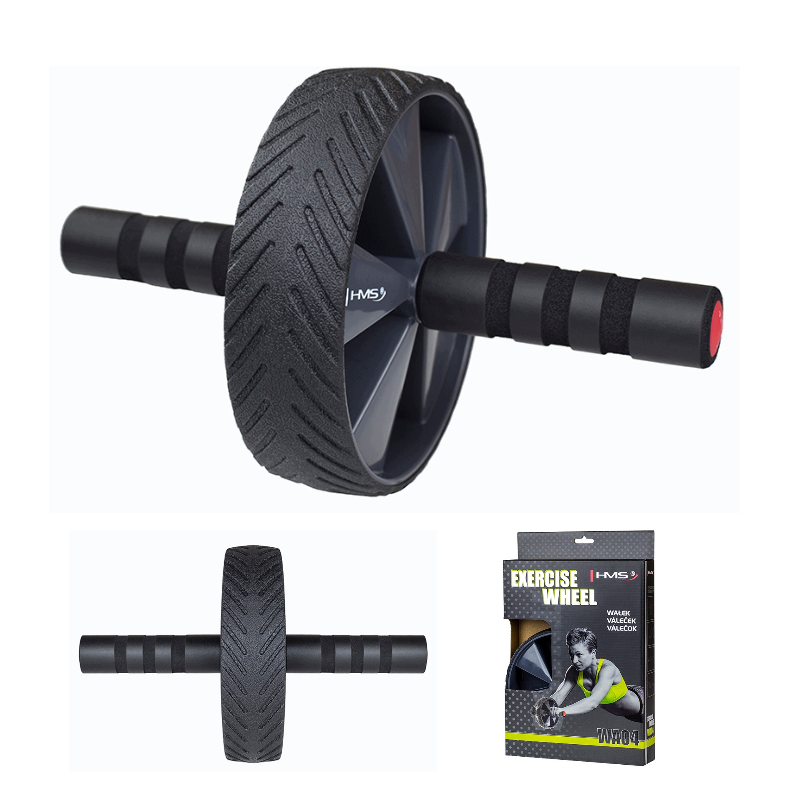 Roller do ćwiczeń core stability kółko gimnastyczne Hms
