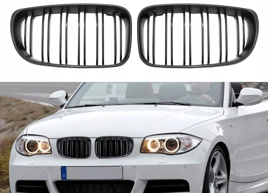 Predná Mriežka Nárazníka predný nárazník atrapa M Look Čierna pre Bmw E81 E82 E87 E88 LCI Lift 2007-2011