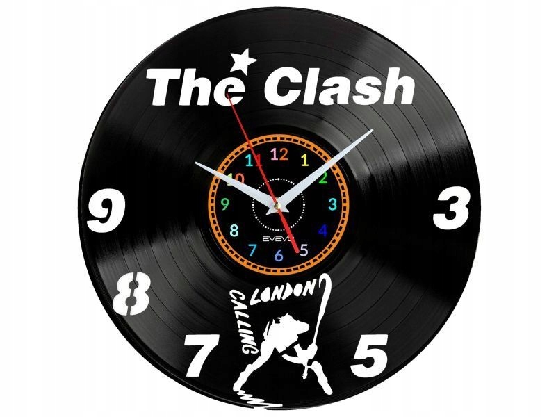 The Clash Dekorativní Nástěnné Hodiny Moderní Vinylová Deska Na Prez