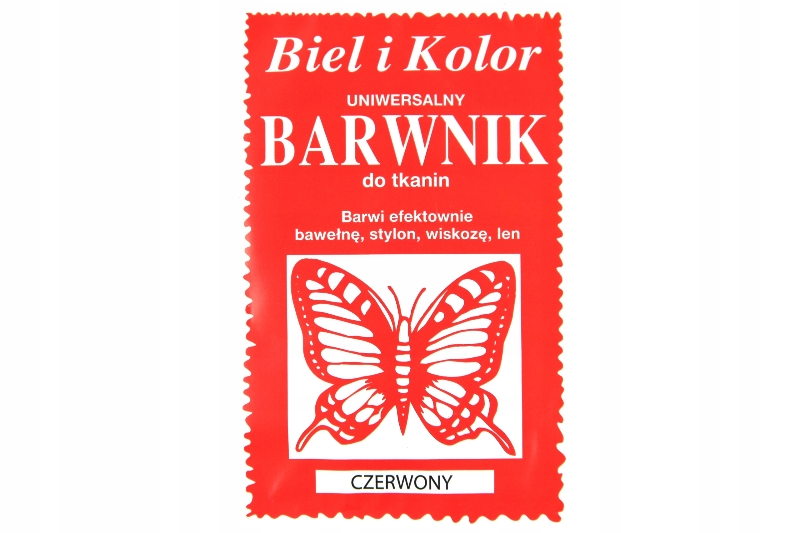 

Barwnik do tkanin Biel i kolor czerwony