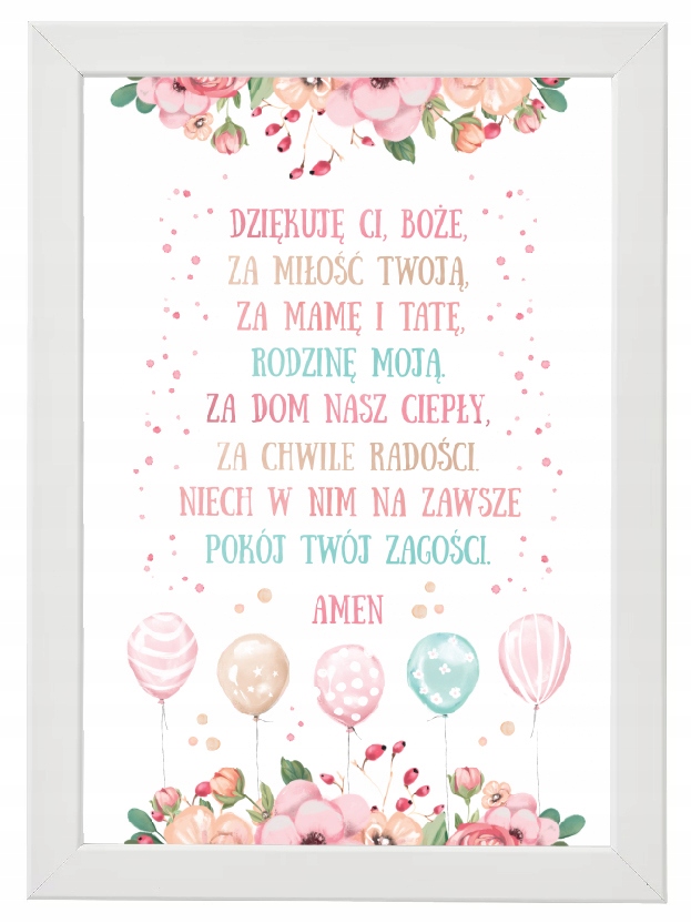

Modlitwa w ramce urodziny chrzest