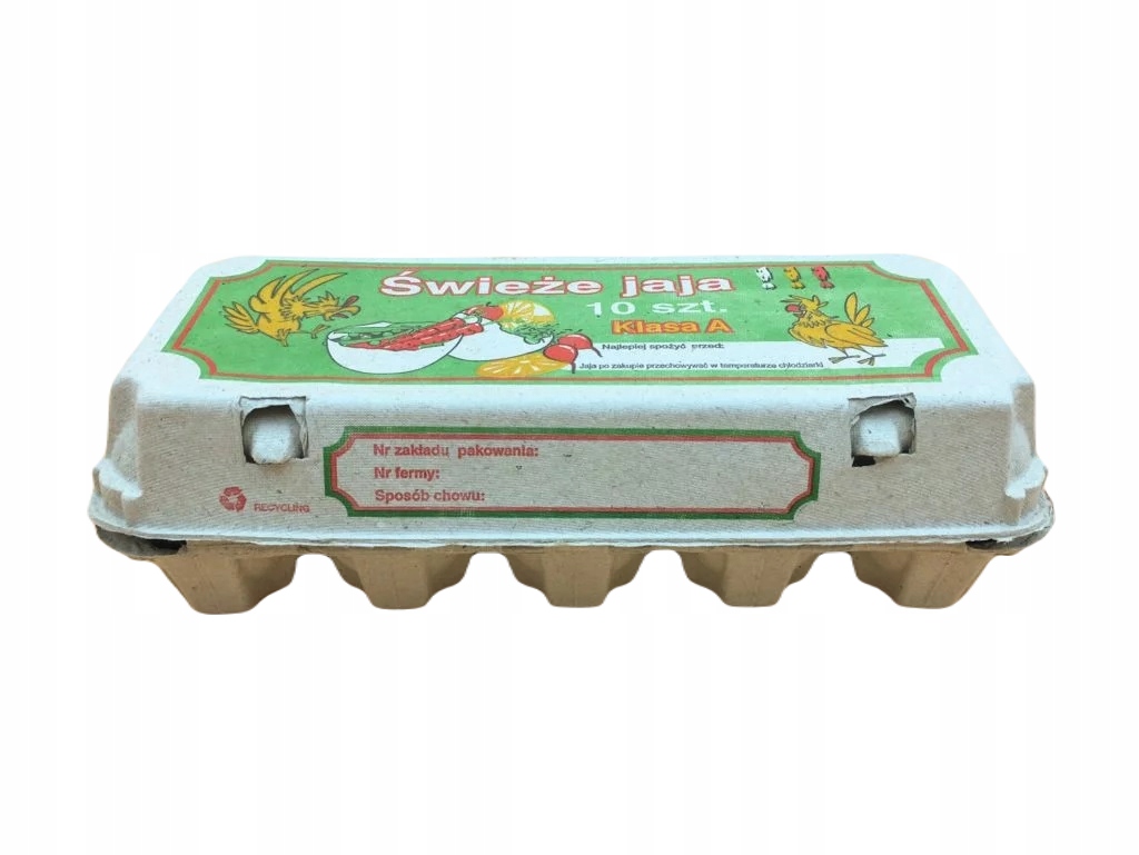 Papírové extrudéry na vejce 10 vajec 180 kusů Barevné výlisky