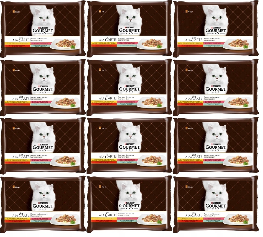 Levně Purina Gourmet A La Carte Recepty šéfkuchaře mix chutí 48x85 g