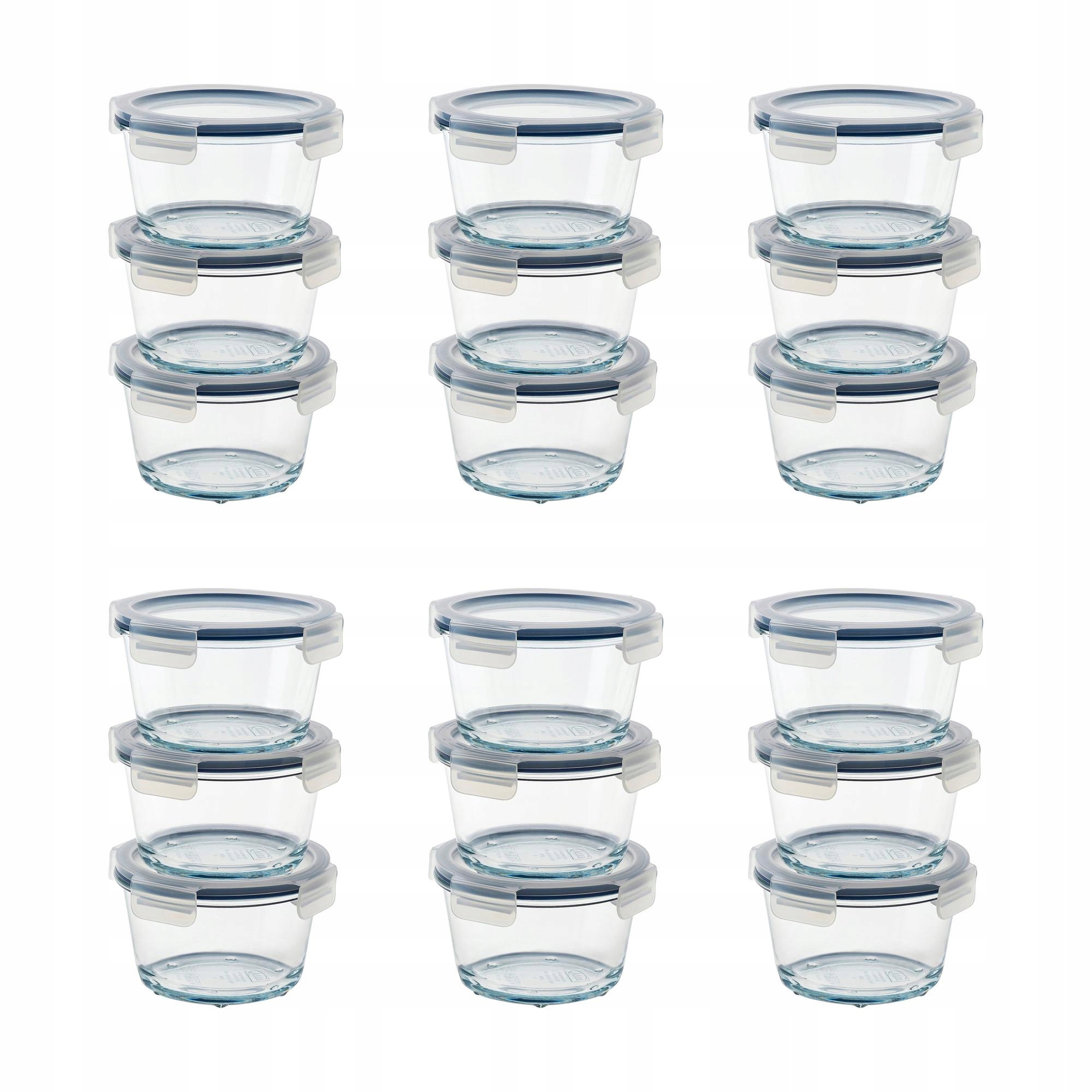6 ks Nádoba na potraviny skleněná 600 ml vzduchotěsná 3 ks Ikea 365
