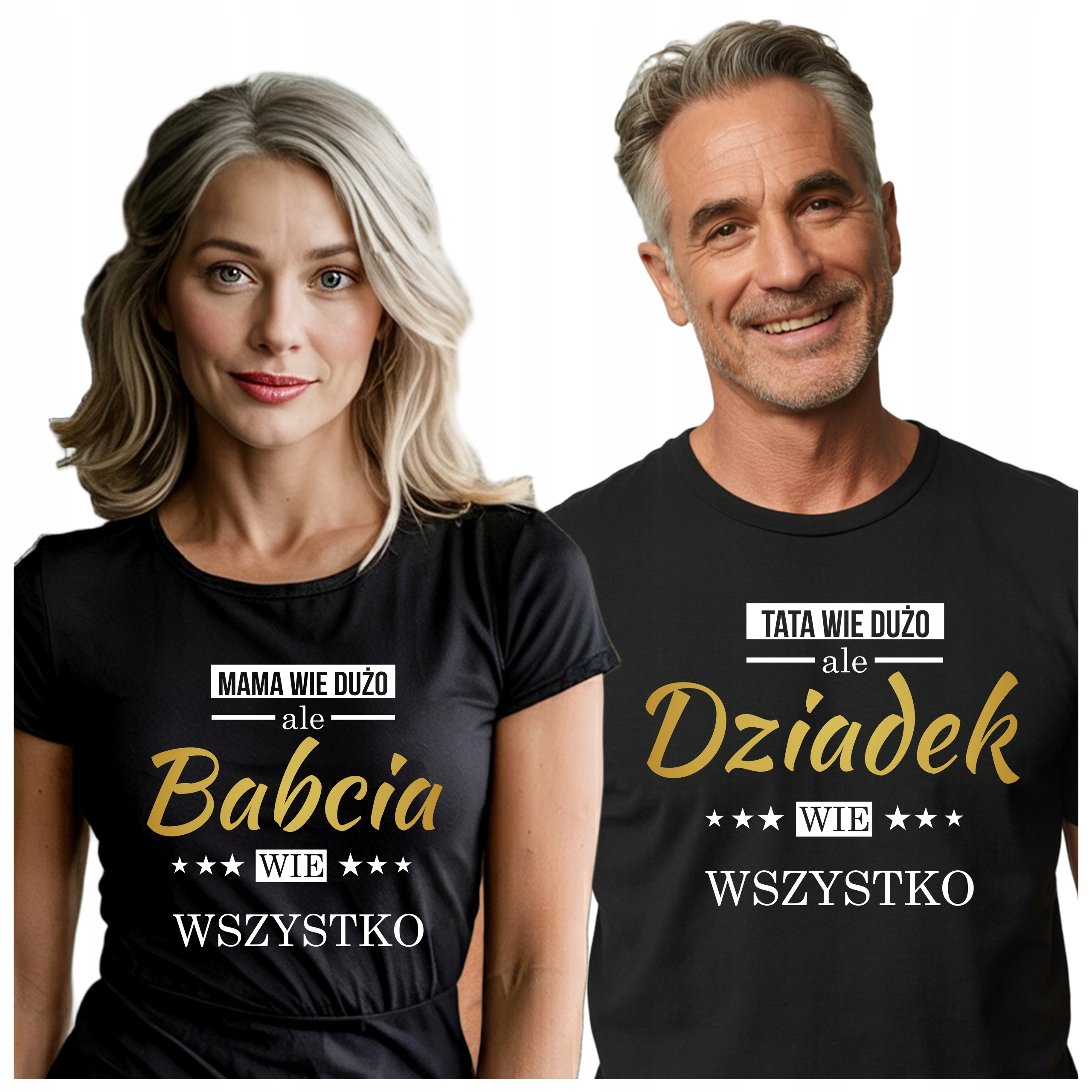 Zábavné trička pro babičku a dědečka Vtipný potisk Dědeček Ví Všechno 3
