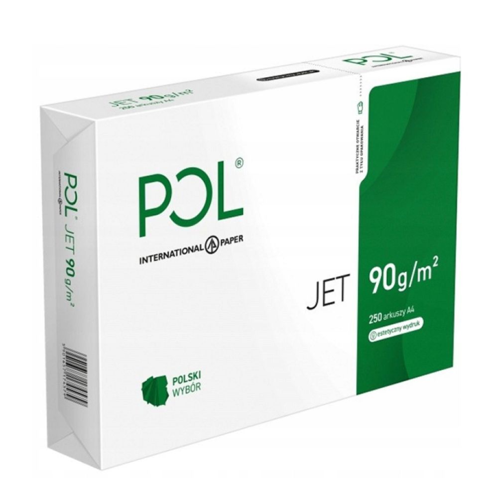 

Papier Ksero Pol Jet A4 klasa A 90g 250ark Poljet
