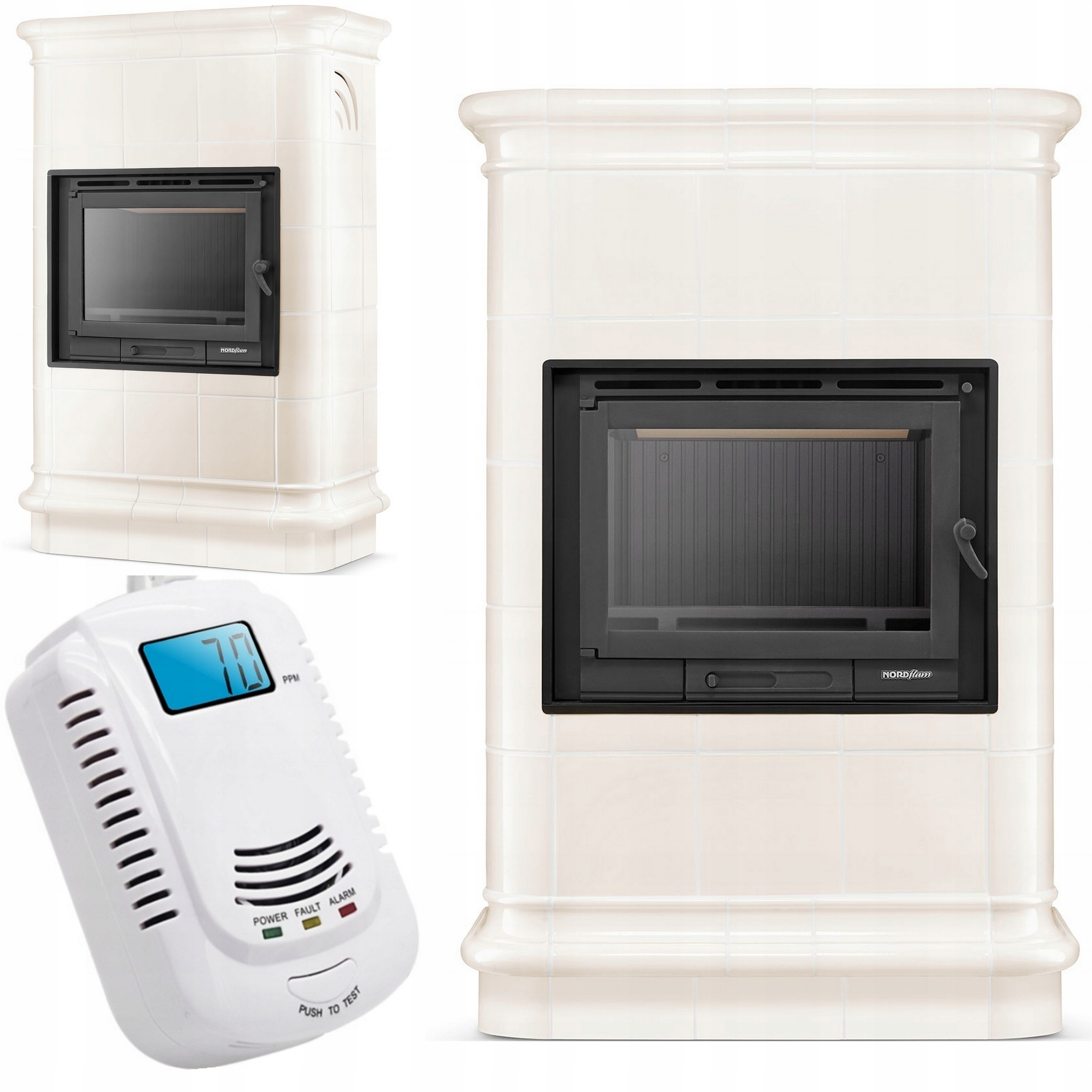 Kamna krbová kamna koza keramická 13 kW krbová skříň Unikát