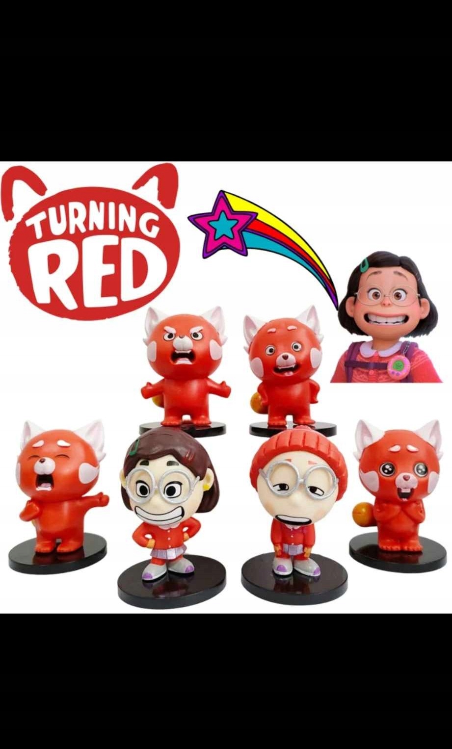 disney pixar figurki turning red