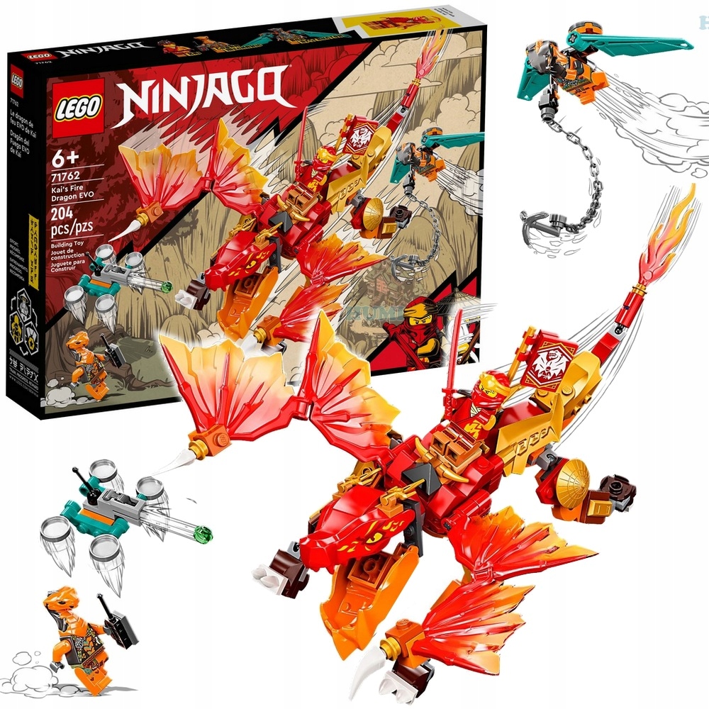 

Lego 71762 Ninjago Smok Ognia Kaia Czerwony Ninja