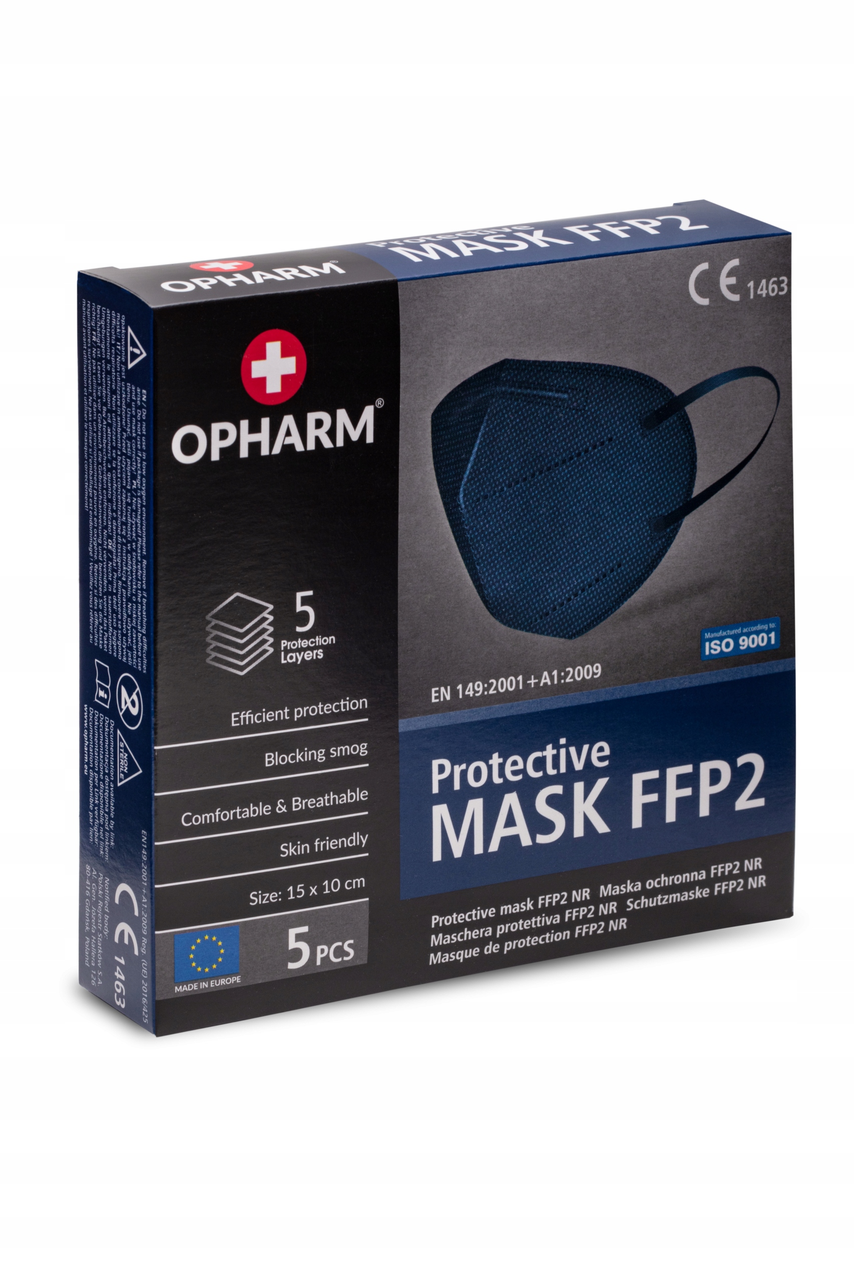

Maska Ochronna Opharm FFP2 5szt granatowa zbiorcza