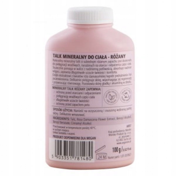ARGANOVE PUDER MINERALNY DO CIAŁA RÓŻA 100g
