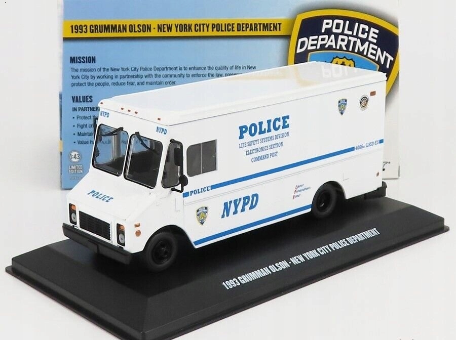 Greenlight Grumman Olson LLV Newyorská policie 1:43
