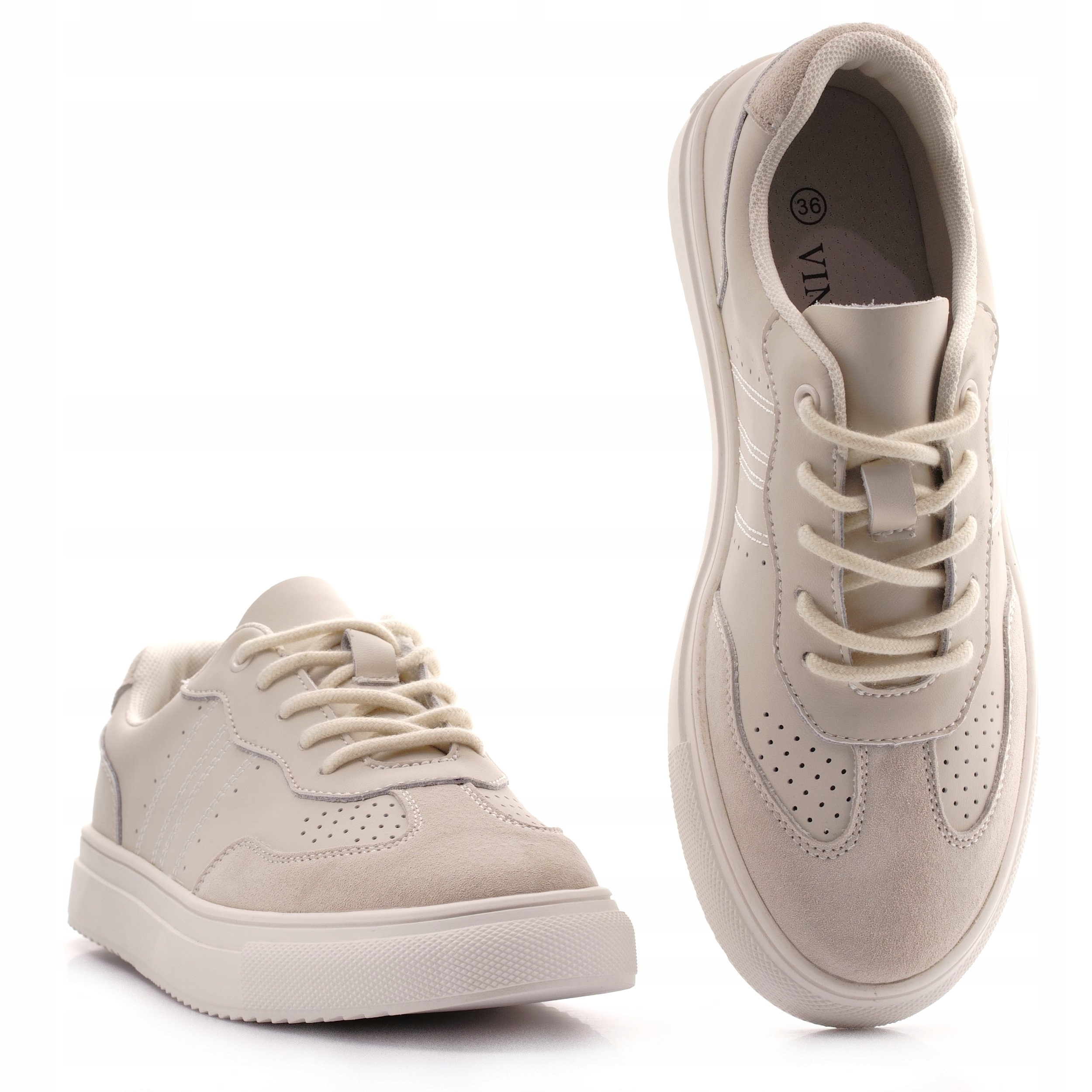 Vinceza Buty Damskie Sportowe Sneakersy Skórzane Tenisówki Trampki 41481 36