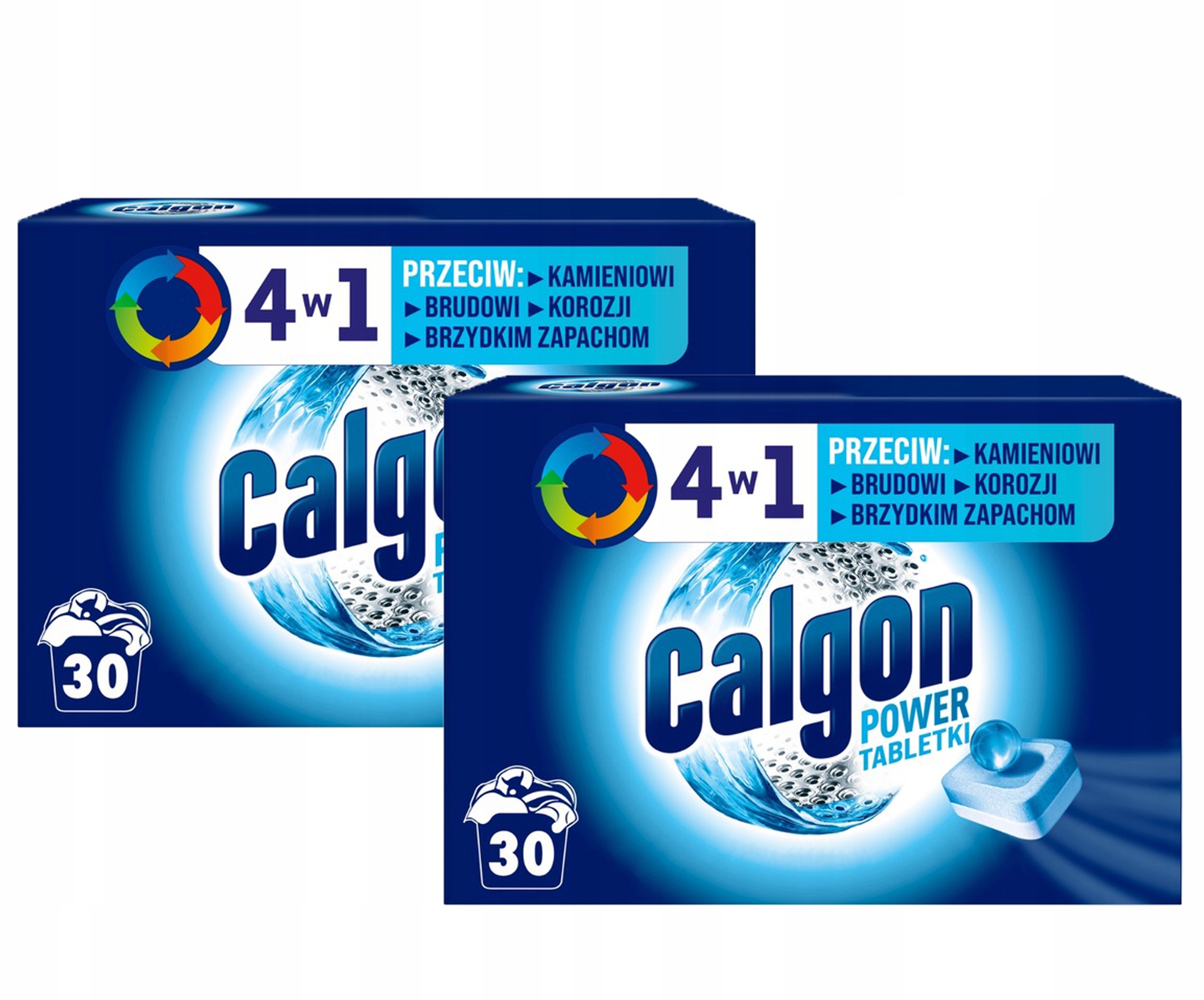 Calgon Tabletki 4w1 Odkamieniacz do Pralki 2 x 30 sztuk 9733136429