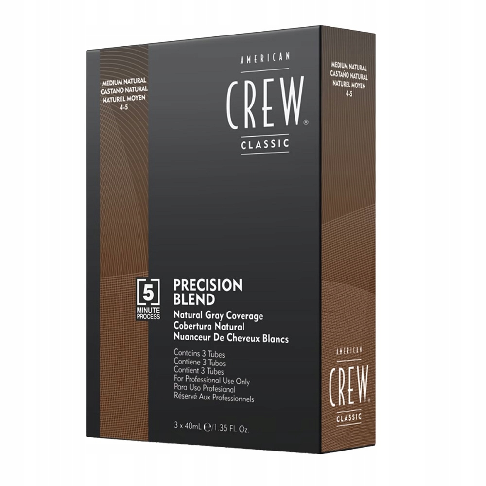 Rychlé odličování Precision Blend 4-5 Medium Natural American Crew 3x40 ml