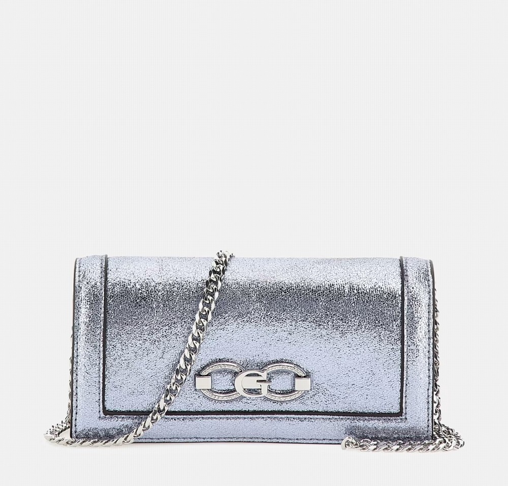 Originální kabelka Guess Gilded Glamour Crossbody stříbrná