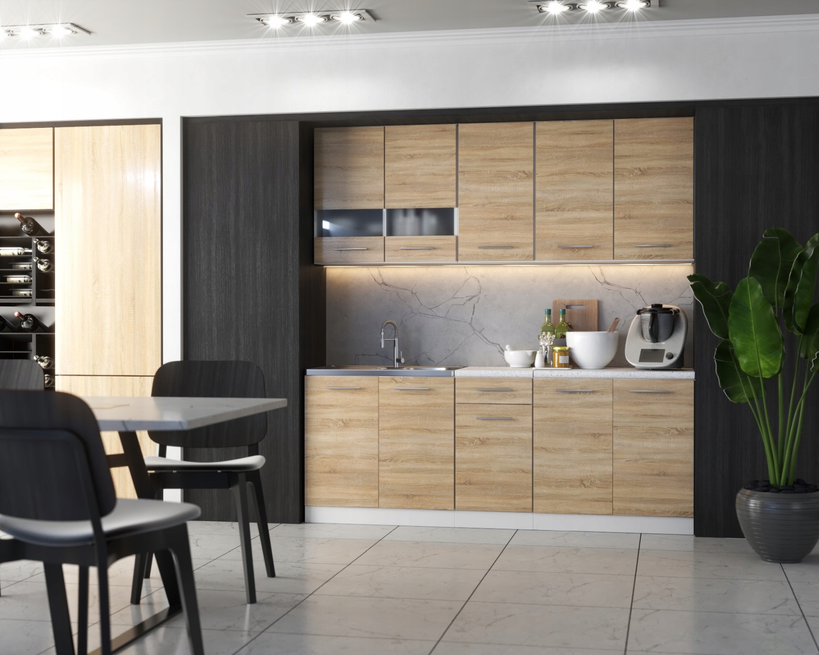 

Meble Kuchenne Zestaw Mebli Kuchnia 2 M Sonoma