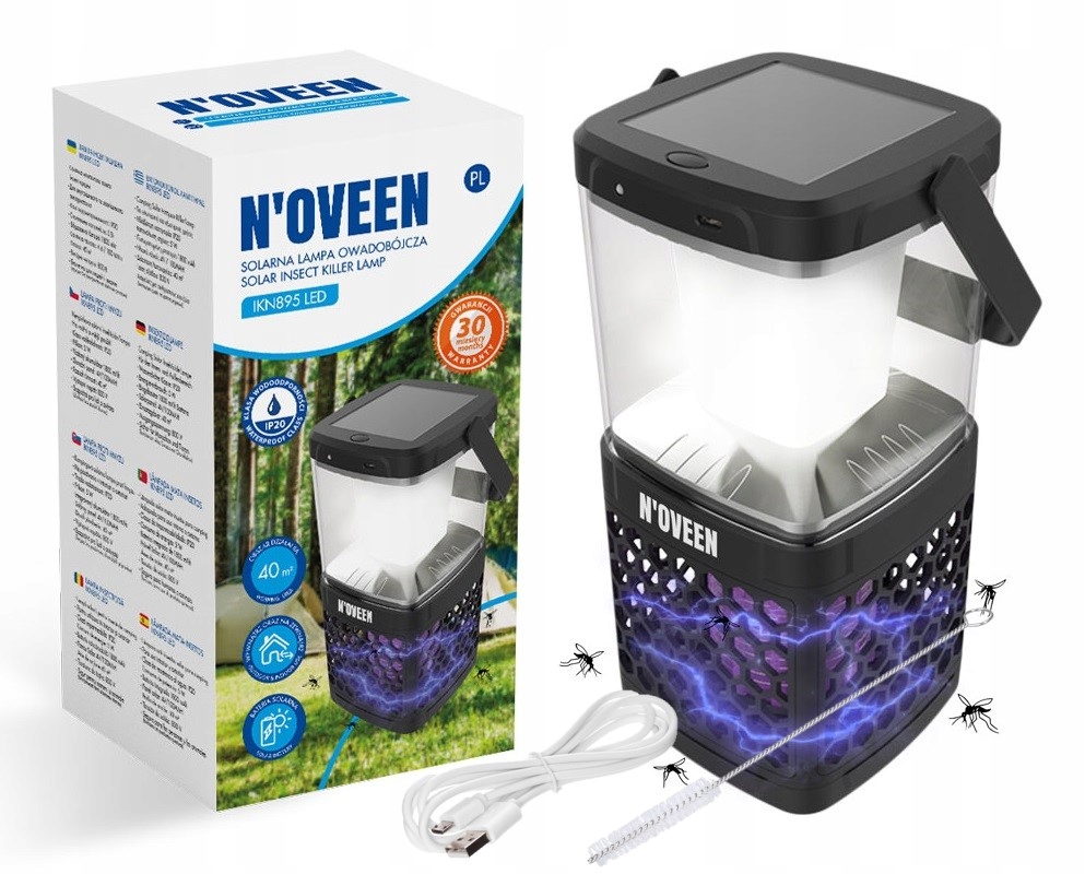 

Lampa owadobójcza Solarna Na Owady 2w1 akumulator