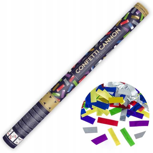 

Tuba strzelająca 60 cm kolorowe konfetti MIX paski