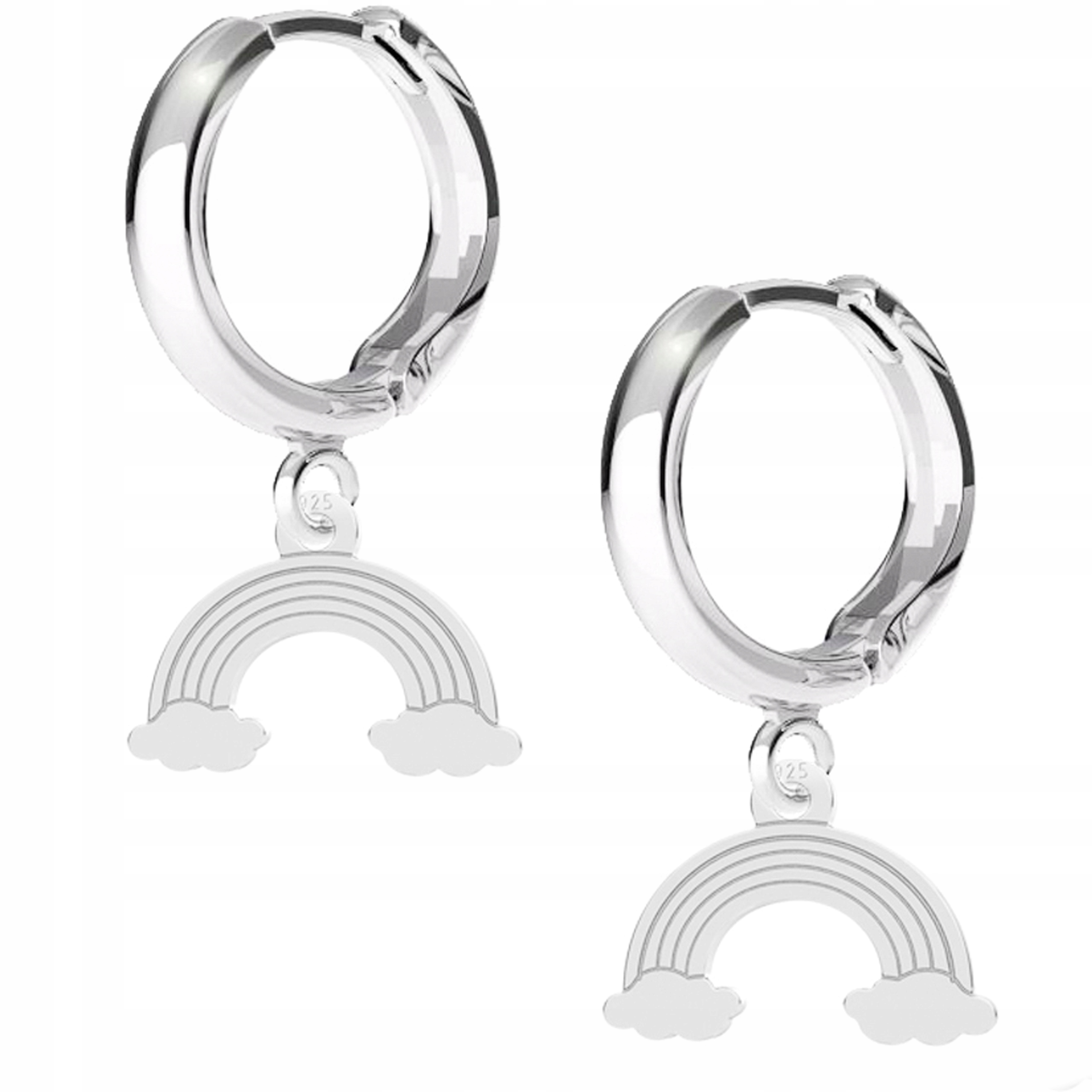 Stříbrné náušnice Duha 925