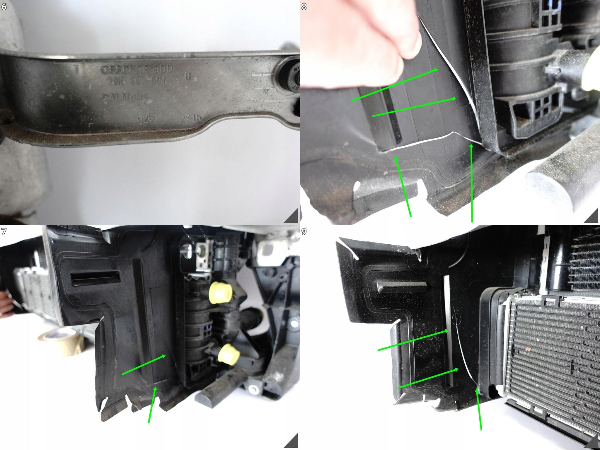 AUDI A6 C7 4G0 11-18 LIFT 2.0TDI 190PS WENTYLATOR CHŁODNICE PAS WZMOCNIENIE Strona zabudowy przód