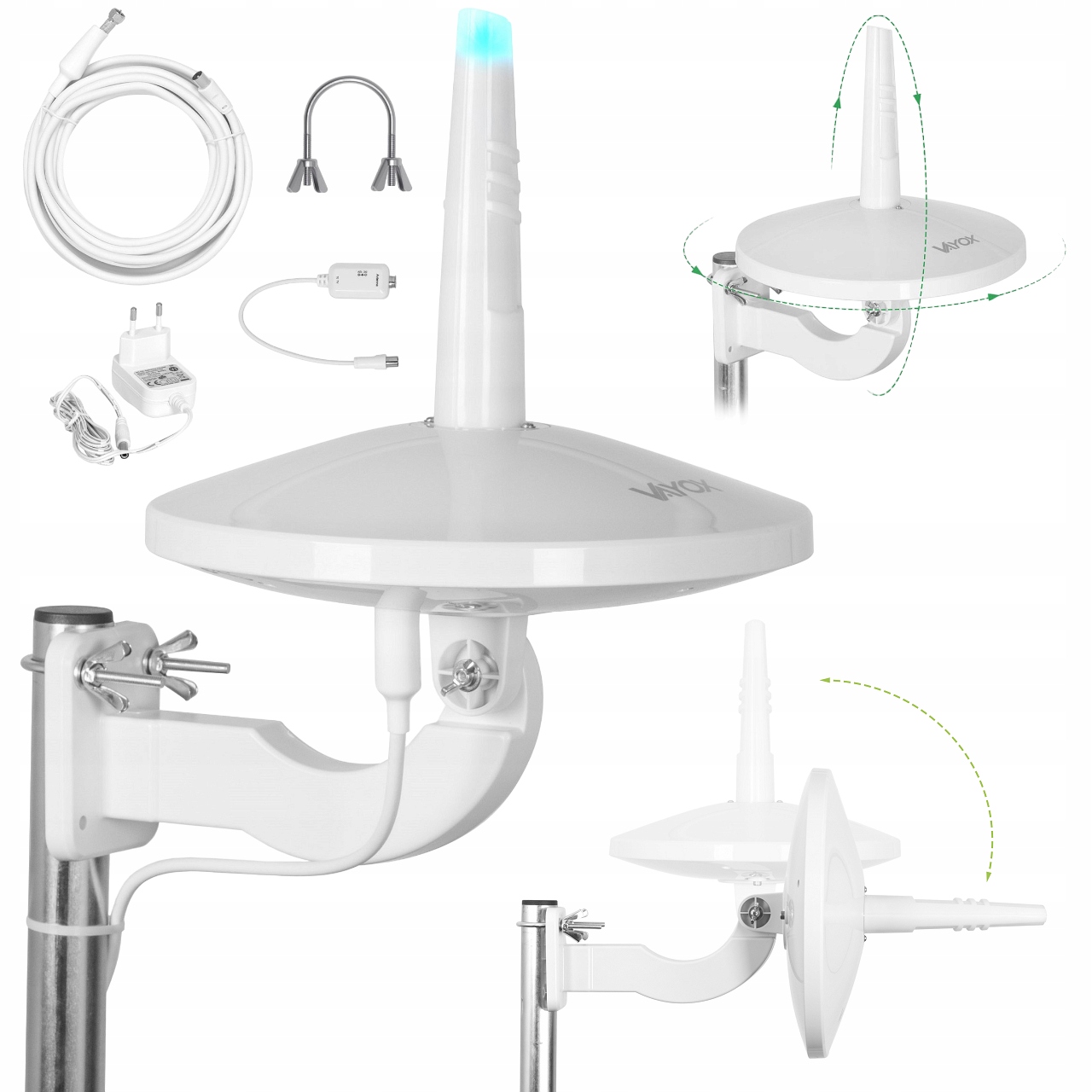 DVBT2 Anténa Pro Pozemní Televizi Všesměrová Combo Vhf Uhf 4K Lte Digital720 Vayox