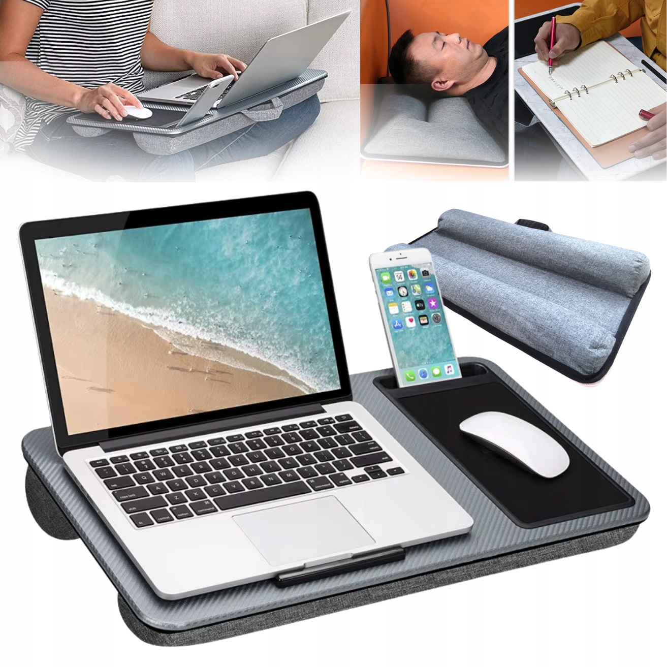Przenośna Podstawka Pod Laptopa Na Mysz Telefon Stolik Poduszka Na Kolana