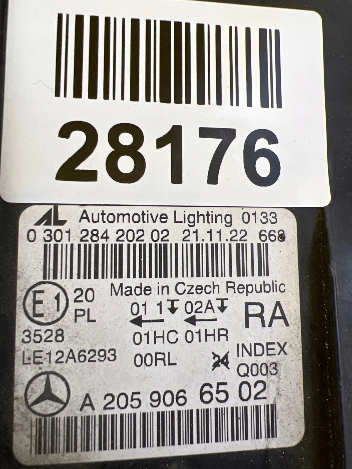 light right Mercedes C class W205 14- normal A2059066502