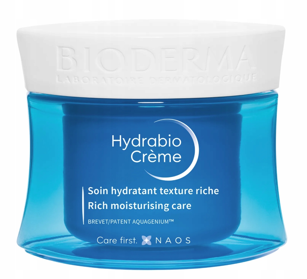 Bioderma Hydrabio Creme 50 nawilżenie Aquagenium sucha skóra promienna cera