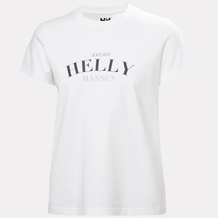 Koszulka bawełniana damska Helly Hansen Core Graphic T-shirt 2.0 White XL