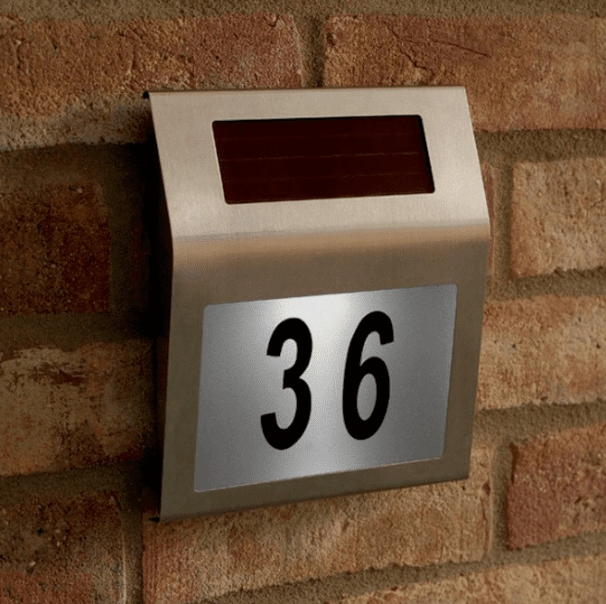 PODŚWIETLANY NUMEREM DOMU LED CZUJNIK ZMIERZCHU Kod producenta NUMER NA DOM