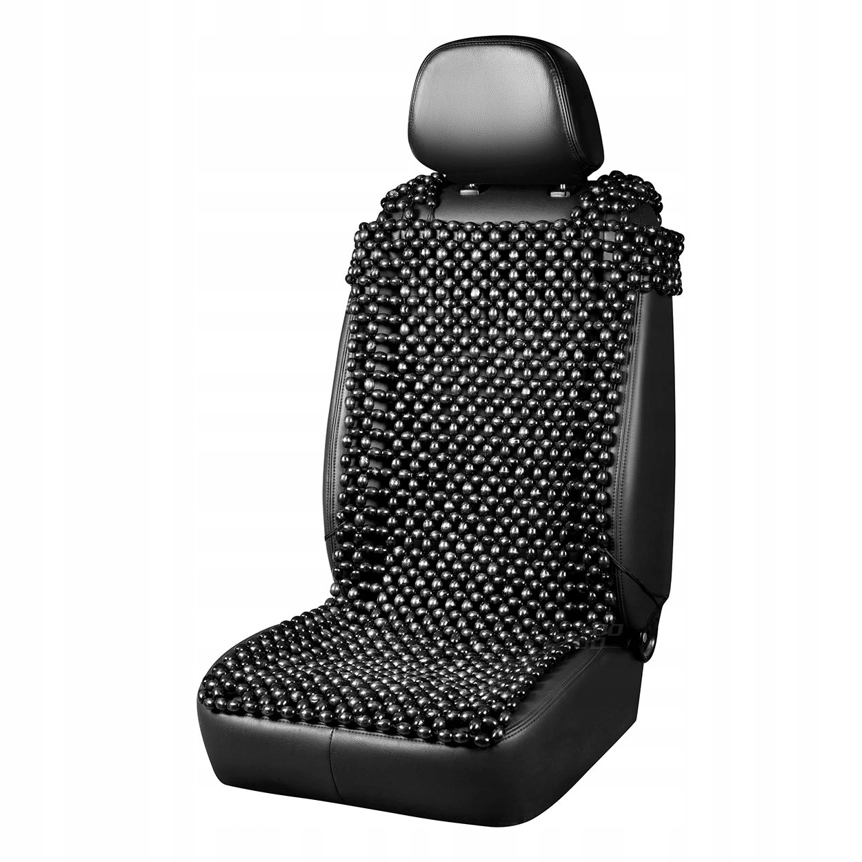 Mata na siedzenie fotel koralikowa szara koraliki do samochodu AMIO-04431