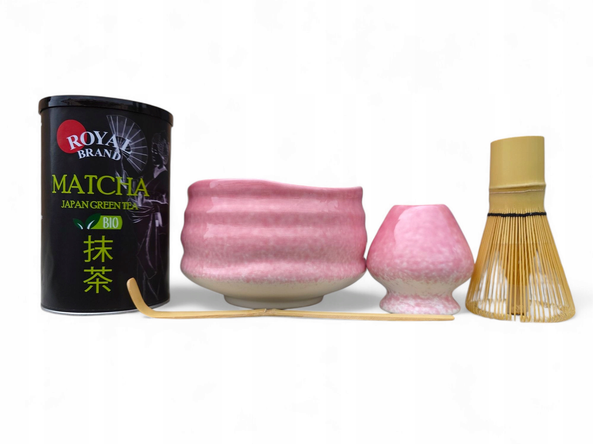 Sada na čaj matcha Bio 100 g růžová barva sakura